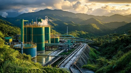  Geothermal Power Plant in Lush Hills