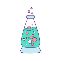 lava lamp with bubbles vector icon, national retro day vector illustration - simple illustration of lava lamp with bubbles perfect for logos, and national retro day vector-themed designs.