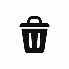 trash bin delete icon vector sign