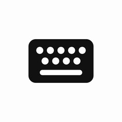 keyboard device icon vector sign