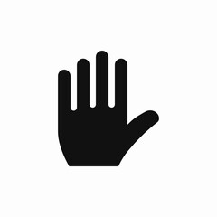 stop hand gesture icon vector sign