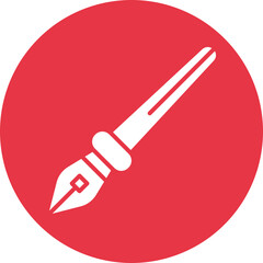 Ink Pen glyph circle icon