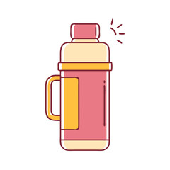 vintage thermos vector icon, national retro day vector illustration - simple illustration of vintage thermos perfect for logos, and national retro day vector-themed designs.