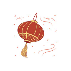  lantern for chinese new year decoration traditional vector icon symbol