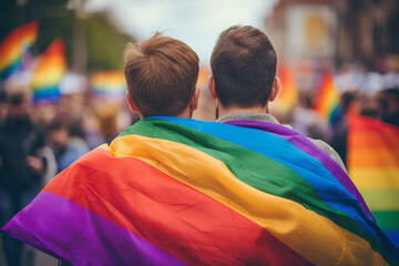 Created with generative AI LGBT theme picture gay pride month human respect