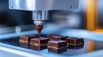 3D printed chocolate desserts being created with precision and innovation