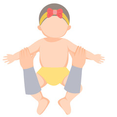 Baby spa massage illustration 