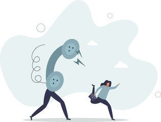 Customer complaint, dissatisfaction from product or service problem, angry feedback from client concept.flat characters.