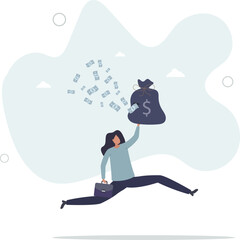 Lose money from investment mistake, tax or expense, mutual fund cost or financial problem, unknown cost drain out money concept.flat characters.