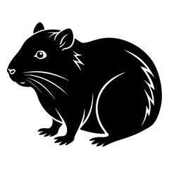 Hamster Silhouette vector illustration