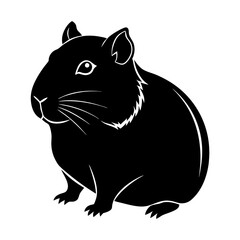 Hamster Silhouette vector illustration