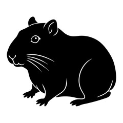 Hamster Silhouette vector illustration