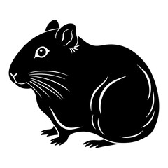Hamster Silhouette vector illustration