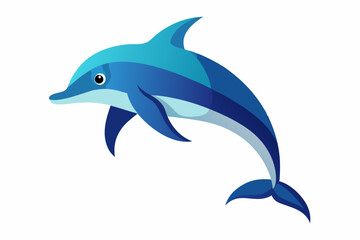 Minimalist Vector Illustration of a Dolphin