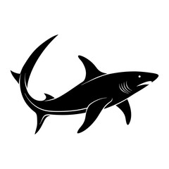 Hammerhead Shark Silhouette vector illustration