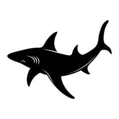 Obraz premium Hammerhead Shark Silhouette vector illustration