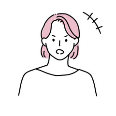 怒っている女性