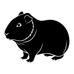 Guinea Pig Silhouette vector illustration