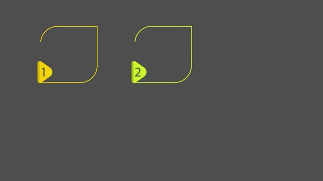 animation  with 6 steps for diagram, flowchart, banner, presentations, web, content, levels, chart, graphic, animated video, 4k