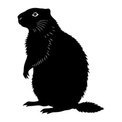 Groundhog Silhouette vector illustration