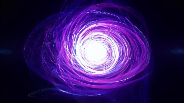 energy detonation with pulsating light effects and swirling plasma trails