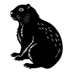 Groundhog Silhouette vector illustration