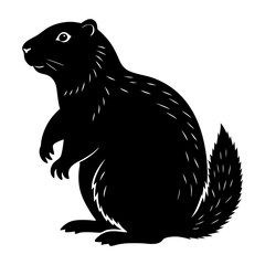 Groundhog Silhouette vector illustration