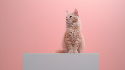 
portrait of a cat with Headphones, valentine vibe symmetrical, sunglasses, vibing, illustration, adobe illustrator, aesthetic with copy space