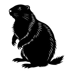 Groundhog Silhouette vector illustration