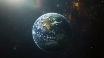 Obraz premium Earth from Space with North America Visible