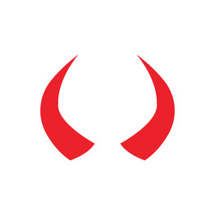 Devil horn Vector icon design illustration Template