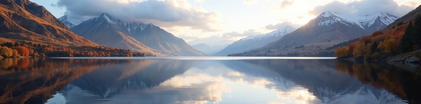 Reflections of Scottish mountains in Loch Tay water, abelfeldy, tay
