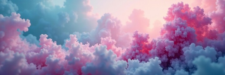 Fototapeta premium swirling smoke and mist in a dreamy landscape, soft focus, ethereal, abstract background