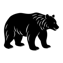 Grizzly Bear Silhouette vector illustration