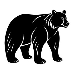 Grizzly Bear Silhouette vector illustration