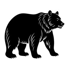 Grizzly Bear Silhouette vector illustration
