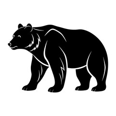 Grizzly Bear Silhouette vector illustration