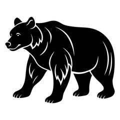 Grizzly Bear Silhouette vector illustration