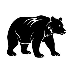 Grizzly Bear Silhouette vector illustration