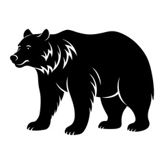 Grizzly Bear Silhouette vector illustration