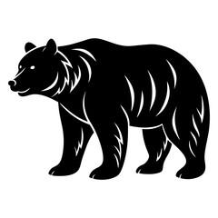 Grizzly Bear Silhouette vector illustration