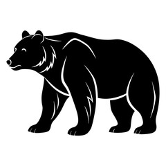 Grizzly Bear Silhouette vector illustration