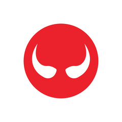 Devil horn Vector icon design illustration Template