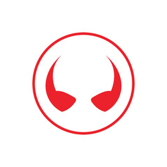 Devil horn Vector icon design illustration Template