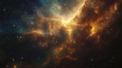 Obraz premium A Celestial Nebula with Glowing Gas and Scattered Stars