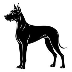 Great Dane Silhouette vector illustration