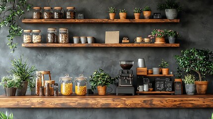 Retro breakfast with vintage glass bottle and old coffee cup on kitchen table