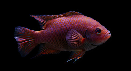 Fototapeta premium A close up of a fish with a black background