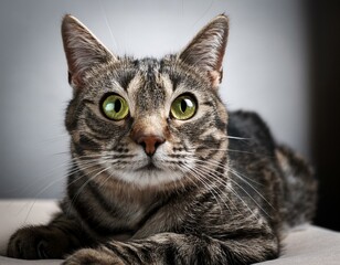 grey tabby cat, AI generated