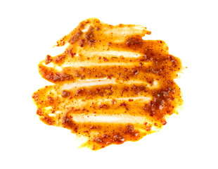 Nuoc Cham Orange Sauce Isolated, Red Asian Jelly Dip Smear, Hot Pepper Vietnamese Sauce